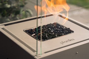 Faro Silk Grey Planika Обогреватель для патио Газовый камин 8 кВт + крышка