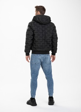 МУЖСКАЯ ЗИМНЯЯ СТЕГАНАЯ КУРТКА С КАПЮШОНОМ PITBULL XL