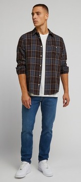 Lee RIDER SLIM Solar Blue легкие приталенные мужские джинсовые брюки W34 L34