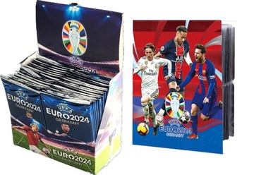 KARTY PIŁKARSKIE EURO 2024 KOLEKCJONERSKIE MEGA BOX 360 kart + album