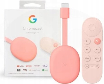 Odtwarzacz multimedialny Google Chromecast 4 z Google TV Sunrise 4 GB