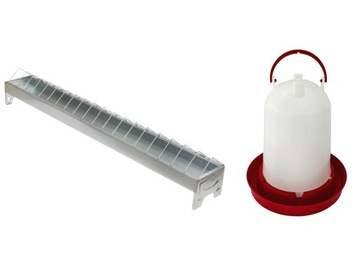 KARMIDŁO KORYTKO 100 CM OCYNK ORAZ POIDŁO 6L KURY