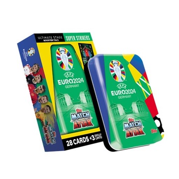 PUSZKA MINI EURO 2024 KARTY PIŁKARSKIE TOPPS MATCH ATTAX 28 KART +3 LIMITED