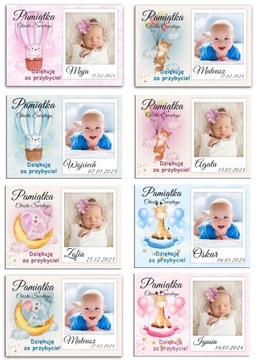 ФОТОМАГНИТ Благодарность гостям с фотографией Крещение Годовалого ребенка 10х7см О44