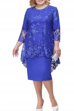 Modna SUKIENKA Plus rozmiar formalne sukienki impr