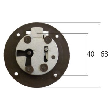 Врезной мебельный замок