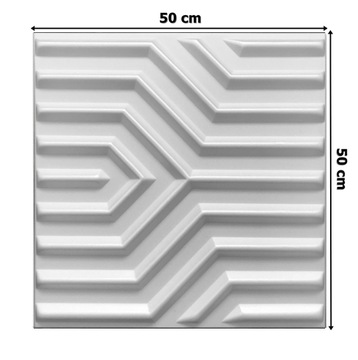 Białe kasetony sufitowe PANEL Dekor 3D ZYGZAK 4x
