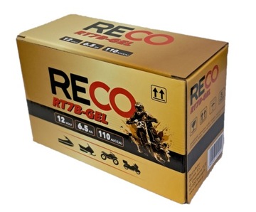 Reco RT7B-GEL YT7B-BS YT7B-4 гелевый мотоциклетный аккумулятор 12В 6.5Ач 110А