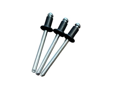 Nity zrywalne al/st 4.8x8 czarne RAL 9005 100 szt
