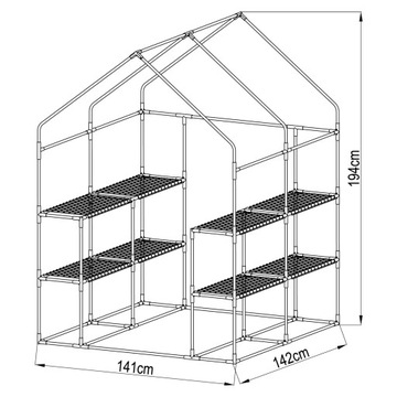 Садовая теплица из фольги, Белый дом - 143x195