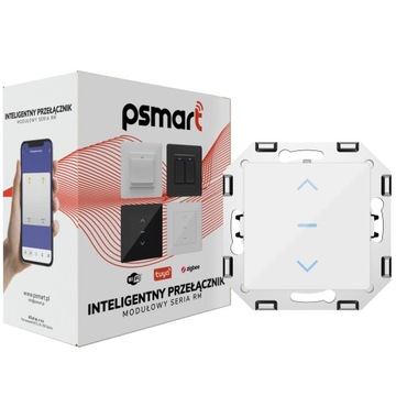 PSMART Biały Przełącznik sterownik Rolet żaluzji - WiFi Tuya Smart Life