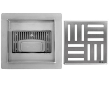 КВАДРАТНАЯ ЛИНЕЙНАЯ СЛИВНАЯ РЕШЕТКА REA CROSS 150X150