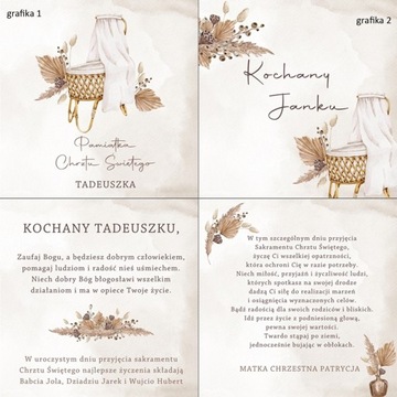 PAMIĄTKA CHRZTU CHRZEST PREZENT ANIOŁEK WZORY