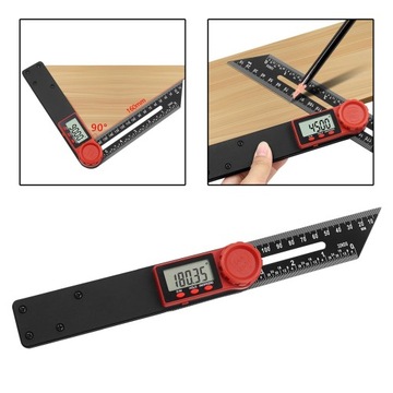 Цифровой транспортир 180 мм/6 дюймов, светодиодный цифровой транспортир 0 градусов