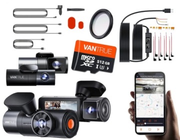 VANTRUE N5 REJESTRATOR 4CH WI-FI GPS ACC CPL 512GB