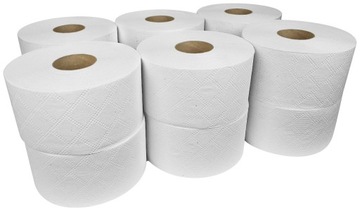 PAPIER TOALETOWY JUMBO BIAŁY MAKULATURA 12szt