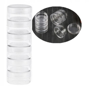 6 szt pojemniczki słoiczki 5ml na ozdoby wieżyczka