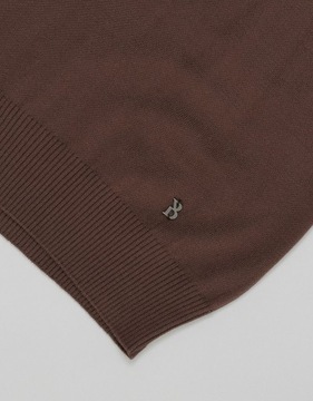 Sweter golf męski goito brąz2 XXL