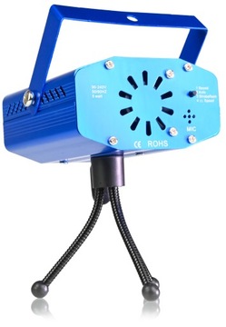 ДИСКО-ЛАЗЕРНЫЙ ПРОЕКТОР С МЕГА 3D СВЕТОДИОДНЫМИ ПОДСВЕТКАМИ