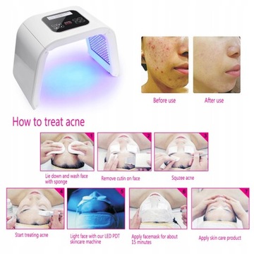 4 Kolor PDT LED Light Beauty Lampa fotodynamiczna