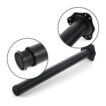 МАТОВО-ЧЕРНЫЕ НОЖКИ НАСТОЛЬНОГО СТОЛА, РЕГУЛИРУЕМЫЕ, ВЫСОТА 710ММ, 4 ШТ., СВЕРХВЫЕ