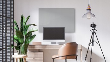 Магнитная стеклянная доска, СЕРАЯ, 60х40 см.