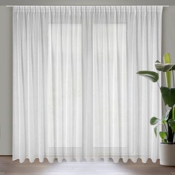 FIRANA GOTOWA LAYLA NA TAŚMIE 400X270 CM BIAŁY