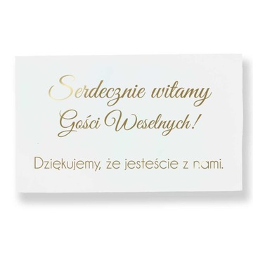 Tablica powitalna na ślub i wesele, Serdecznie witamy gości weselnych 40x70