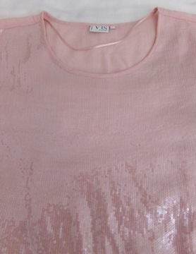 БЛУЗКА VRS R.XL, РУКАВ ПОДВЕРНУТЫЙ, ПАЙЕТКИ