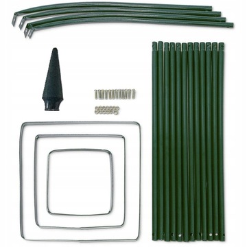 ОПОРА САДОВАЯ ПЕРГОЛА-ПИРАМИДА ДЛЯ РОЗ, АЛЬЗИЙ, МЕТАЛЛИЧЕСКИЙ СТОЙК + АНКЕРЫ