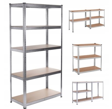 REGAŁ METALOWY MAGAZYNOWY 5 PÓŁEK 180x90x40 175 kg