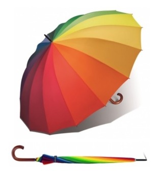 BARDZO DUŻY PARASOL DAMSKI TĘCZA GOLF