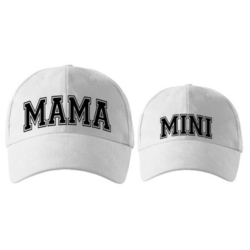 CZAPKA CZAPKI Z DASZKIEM ZESTAW DLA MAMY I CÓRKI PREZENT DZIEŃ MAMY KOBIET