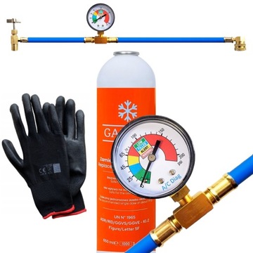 Zestaw do Nabijania Napełniania Klimy Klimatyzacji Aut Gaz R134a R12