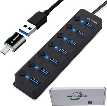 Hub USB 7-portowy koncentrator