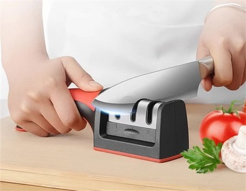 ТОЧИЛКА КУХОННЫХ НОЖЕЙ 3 В 1, компактные, трехфазные ножницы WHEELING WHEEL KNIFE
