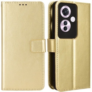 ETUI Z KLAPKĄ DO OPPO RENO 11F 5G ELEGANCKIE SKÓRA EKO FUTERAŁ POKROWIEC