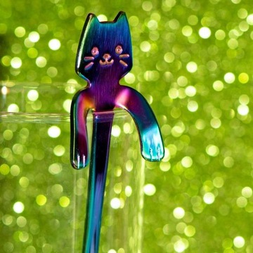 ЛОЖКИ RAINBOW CAT, 2 ШТ, ПОДВЕСИТЬ НА КРУЖКУ