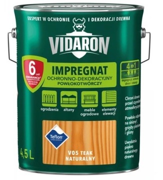 VIDARON IMPREGNAT 4.5L TEAK NATURALNY