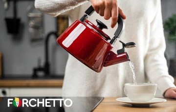 FORCHETTO Czajnik EMALIOWANY Moderno 2,1L CZERWONY