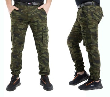 BOJÓWKI JOGGERY MĘSKIE MORO JEANSY ZIELONY r.35