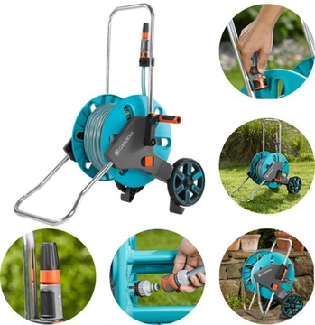 GARDENA CleverRoll M 1/2 Тележка для садового шланга + СПРИНКЕР САДОВЫЙ ШЛАНГ 20 м