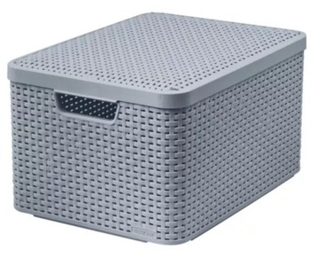 CURVER KOSZYK Z POKRYWĄ RATTAN STYLE L POJEMNIK
