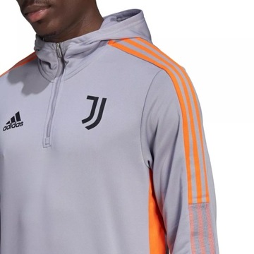 ADIDAS BLUZA DRESOWA MĘSKA PIŁKARSKA TERMOAKTYWNA Z KAPTUREM JUVENTUS TURYN