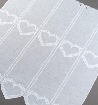 FIRANKA ZAZDROSKA HAFTOWANA WHITE I NATURAL 90 cm