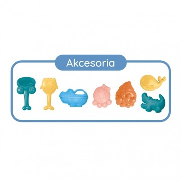 Zestaw do Piasku 3w1 Walizka Hipopotam Zabawka