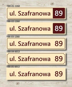 Адресная табличка с номерами домов и заборов 60х12.