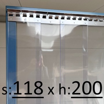 Kurtyna paskowa 118x200 folia pas PCV grubość 2mm zasłona drzwiowa
