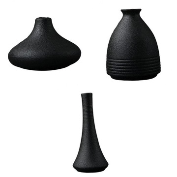 3x Minimalizm Ceramiczny Wazon na Kwiaty Rzeźba