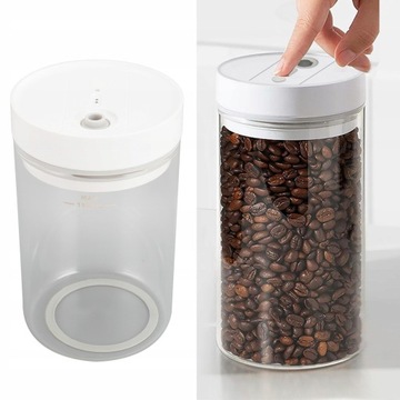 Электрический контейнер для кофе на 1100 мл, стеклянный вакуумный упаковщик HR